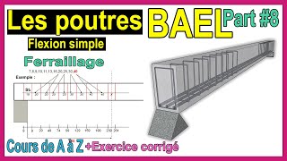 Ferraillage des Poutres en flexion simple  BAEL Partie 8 [upl. by Lyssa5]