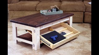 Easy DIY Rustic Concealment Coffee Table  farmhouse [upl. by Dusza921]