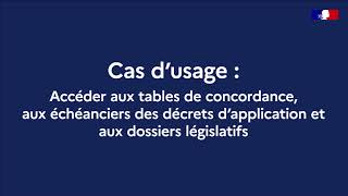 Légifrance  Cas dusage sur laccès aux tables de concordance [upl. by Clift]