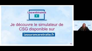 Webinaire de l’Assurance retraite  prélèvements sociaux 2023 [upl. by Illek766]