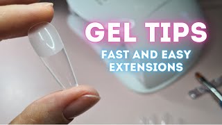 Gel nails tips  Nail extensions at home easy  Manicure with reflective gel polish [upl. by Drooff]