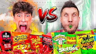 EATING The Worlds Spiciest Vs Sourest Foods [upl. by Eelrahs]