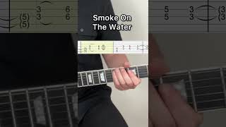 Smoke On The Water Guitar  Tabs guitar guitartutorial guitarist guitarcover classicrock [upl. by Onid184]