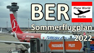 Flughafen Berlin Brandenburg BER Sommerflugplan 2022 Highlights [upl. by Ahsiken]