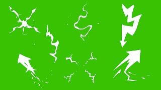 Cartoon lightning elements green screen effects [upl. by Eniarda]