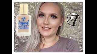 W7 LEGEND LASTING WEAR FOUNDATION ♡ FIRST IMPRESSION AND REVIEW  SAMMY BLUNDERFIELD [upl. by Darom148]