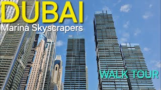 Dubai Marina 1pm walk quotNOquot earthquake tsunami hurricane typhoon forest fire 011924 4KUHD [upl. by Tedra]