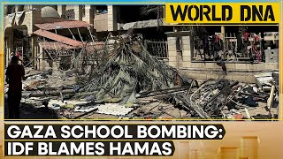 Israeli strike kills nearly 100 in Gaza school refuge Officials  World DNA  WION [upl. by Aiyot214]