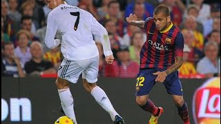 Dani Alves le tira un caño a Cristiano Ronaldo [upl. by Riocard]