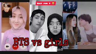 BTS vs girls TIK Tok edit videos 😂😅🤣 bts btstiktok btsvsgirls v jungkook jimin [upl. by Hermon287]