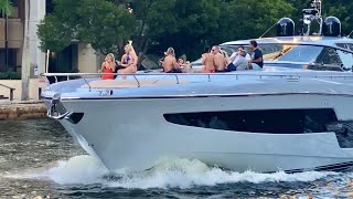 SO BEAUTIFUL  RIVA Florida 88 Luxury Yacht  Miami River  Yachtspotter [upl. by Hopfinger]