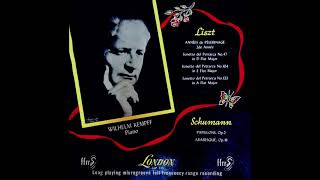 Wilhelm Kempff Plays Liszts Petrarch Sonnets Nos 47 104 and 123 1951 Recording [upl. by Matty]