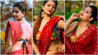 how to pose saree for pic 2024  stylish saree photo pose  modern saree photo poses  photo pose [upl. by Nadoj]