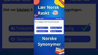 Norske Synonymer Del 3  Avanserte Synonymer og Bruk [upl. by Meras]