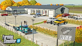 BUILDING A TRUCK DEALERSHIP FROM SCRATCH ROLLIN COAL CUSTOMS  FARMING SIMULATOR 22 [upl. by Downes]