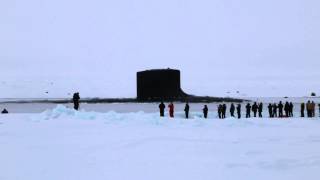 SSN779 USS New Mexico Surfacing Through Ice [upl. by Leinadnhoj985]