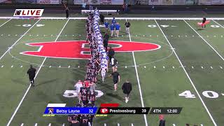 Prestonsburg VS Betsy Layne High School Football [upl. by Auoy]