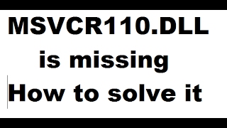 Wamp error MSVCR110DLL is missing  How to solve it [upl. by Novihs]