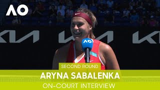 Aryna Sabalenka OnCourt Interview 2R  Australian Open 2022 [upl. by Llirret36]