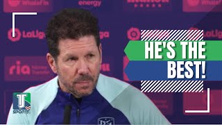 Diego Simeone COMPARES Lionel Messi with Diego Maradona [upl. by Ammej]