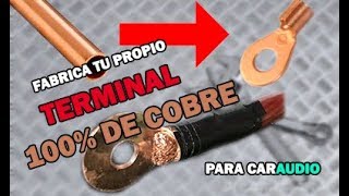 Fabricando Terminal para Cable de Potencia 100 Cobre [upl. by Anayit]