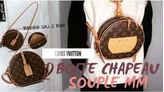 Review Louis Vuitton bags after 2 years of use  Boite Chapeau Souple MM  Unboxing Louis Vuitton [upl. by Timmy950]