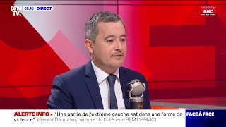 Darmanin soutient les forces de lordre impliqués à SainteSoline [upl. by Ormiston197]