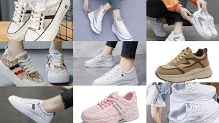 40 MODEL SEPATU WANITA SNEAKERS PUTIH TERBARU [upl. by Onil]