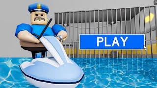 🌊WATER BARRYS PRISON RUN Obby roblox scaryobby [upl. by Ardin734]