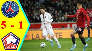 PSG vs Lille l League 1 Match Highlights [upl. by Cirnek]