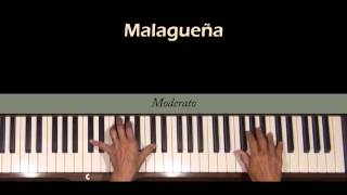 Lecuona Malagueña Piano Tutorial Part 2 old [upl. by Euqininod]