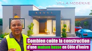 Combien coute la construction dune villa basse  Fondation  Elévation  Dalle  Finition [upl. by Templas]