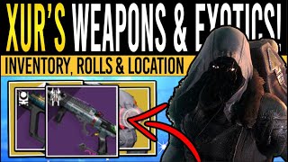 Destiny 2 XURS DECENT WEAPONS amp ARMOR 5th April Xur Inventory  Armor Loot amp Location [upl. by Aufmann]