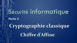 Chiffrement daffin  Sécurité informatique partie 2 Cryptographie classique [upl. by Alfeus]