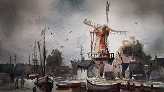 Edward Seago in watercolor tutorial  Pallet secret [upl. by Salvidor974]