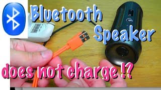 Bluetooth speaker does not charge  EASY FIX [upl. by Pallua]