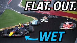 Which F1 ERAS Can Take EAU ROUGE FLAT OUT In The WET [upl. by Anma]