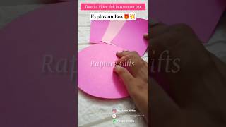 How to make Explosion Box  Circular Explosion Box  DIY suprise Gift Box  Paper Crafts  Tutorial [upl. by Elehcar621]