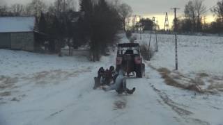 Kulig 2017Zimowe szaleństwo Ostra jazda Małopolska Gopro hero Zetor 5340 [upl. by Eran]