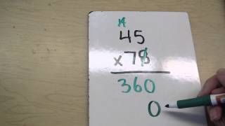 Multiplying 2 digit numbers example 2 [upl. by Funda]