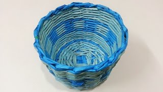 How to make newspaper basket [upl. by Natsirk]