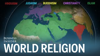 Animated map shows how religion spread around the world [upl. by Giule]