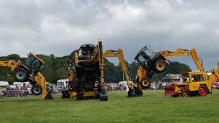 JC Balls digger dancing at Cromford steam rally 2021JCB arena show vintage fair [upl. by Melamed]