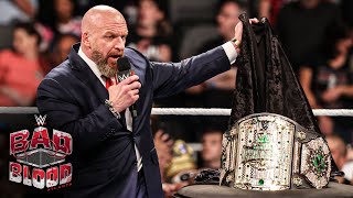 Triple H unveils the Crown Jewel Championship Bad Blood 2024 highlights [upl. by Cadman416]