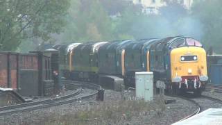 Five Deltic Convoy Passes Stalybridge 11th October 2011 [upl. by Imaj421]