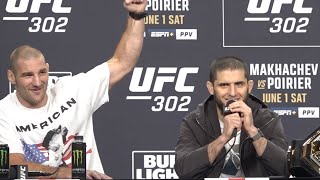 Sean Strickland REACTS to Islam Makhachev USA CHANTS amp BOOS  UFC 302 Press Conference [upl. by Olivier]