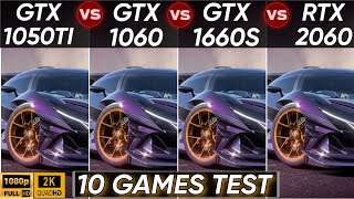 GTX 1050 Ti vs GTX 1060 vs GTX 1660 SUPER vs RTX 2060  10 Games Test  2k  1080P [upl. by Barolet47]