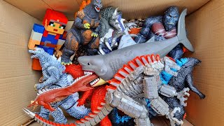 Hunting monsterverse Kaiju Godzilla Mechagodzilla Megalodon Minecraft King Kong Ultraman [upl. by Namreh]