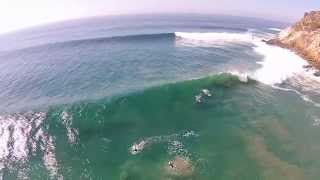 Point Dume Surf from Overhead 82714 Big Wednesday [upl. by Hiroko]