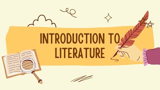 What is Literature I Introduction to Literature [upl. by Harle]